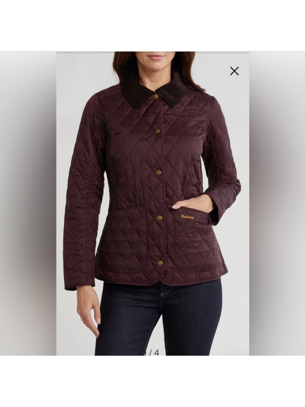 Barbour Annandale Women's Quilted Jacket in Deep Burgundy